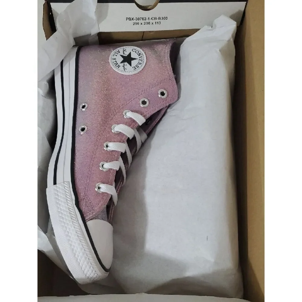 Converse CTAS Hi Tops Altitude Lilac Sparkly Size 7 Big Kid NIB